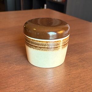 CROWN LYNN - Vintage “Landscape” Pattern Earthstone Sugar Bowl